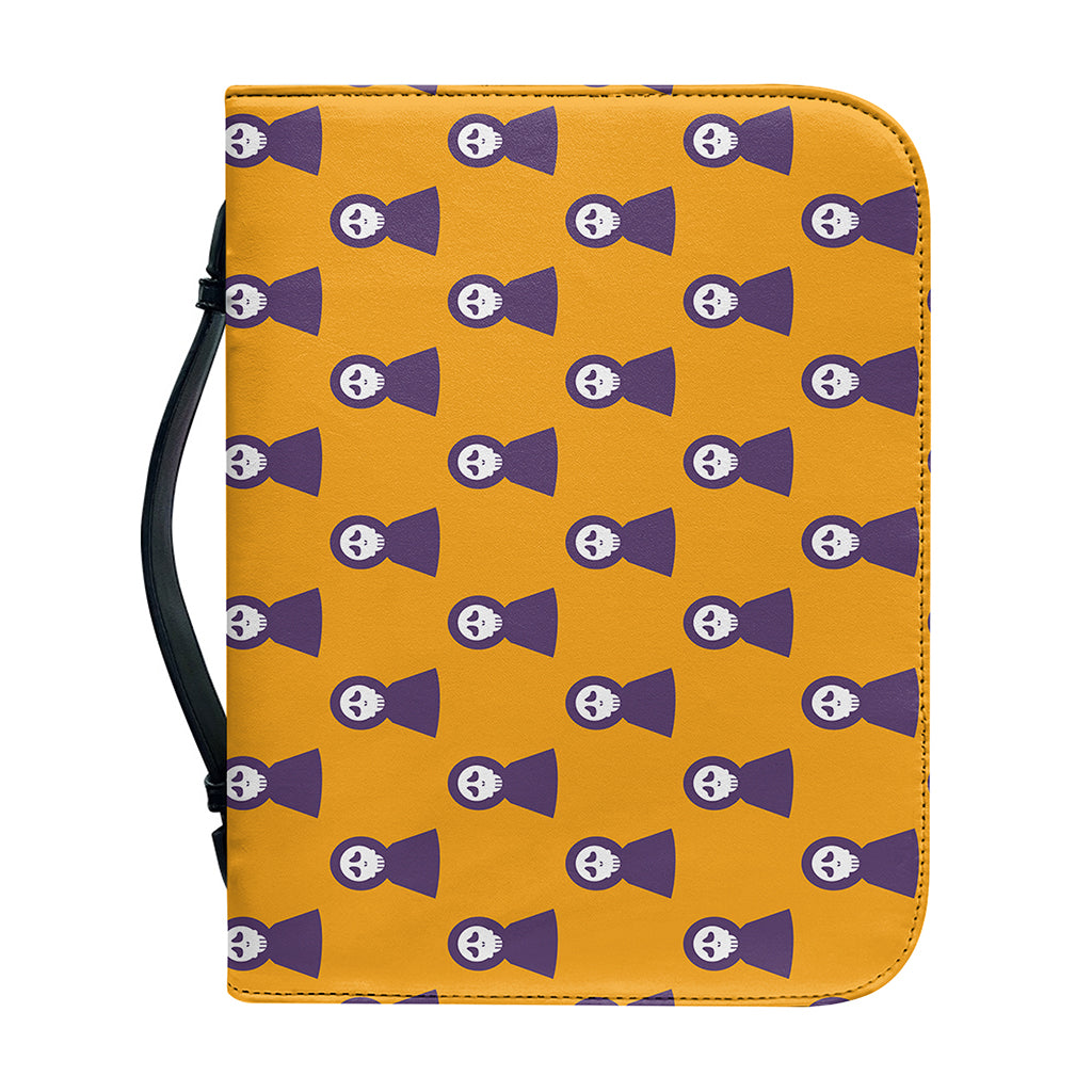 Halloween Grim Reaper Pattern Print Leather Bible Cover