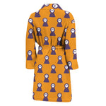 Halloween Grim Reaper Pattern Print Men's Bathrobe