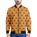 Halloween Grim Reaper Pattern Print Men's Bomber Jacket