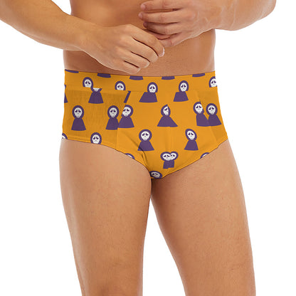 Halloween Grim Reaper Pattern Print Men's Briefs