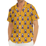 Halloween Grim Reaper Pattern Print Men's Deep V-Neck Shirt