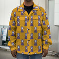 Halloween Grim Reaper Pattern Print Men's Shirt Jacket