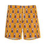 Halloween Grim Reaper Pattern Print Men's Sports Shorts