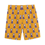 Halloween Grim Reaper Pattern Print Men's Sports Shorts