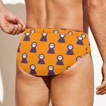 Halloween Grim Reaper Pattern Print Men's Swim Briefs