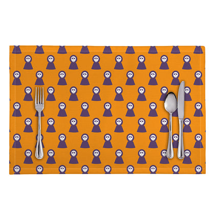Halloween Grim Reaper Pattern Print Placemat