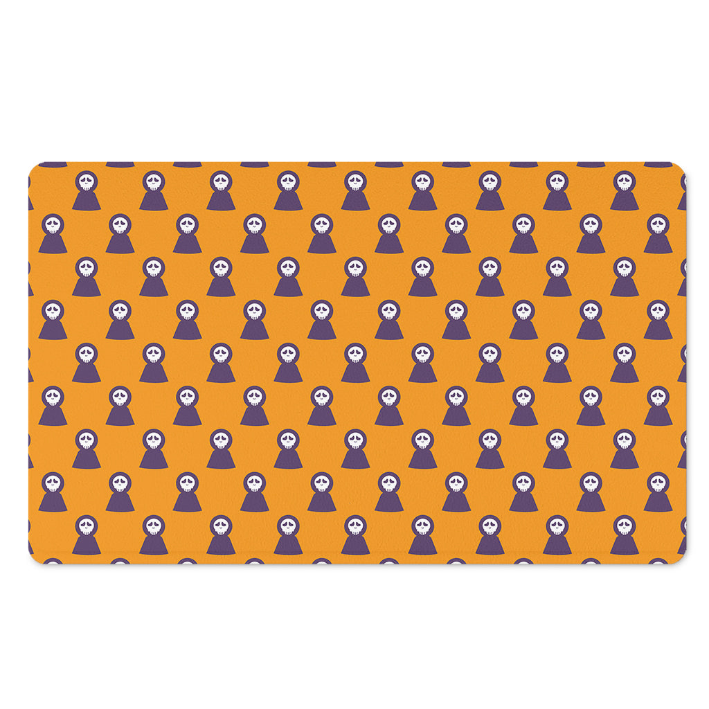 Halloween Grim Reaper Pattern Print Polyester Doormat