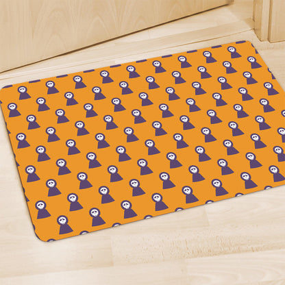 Halloween Grim Reaper Pattern Print Polyester Doormat