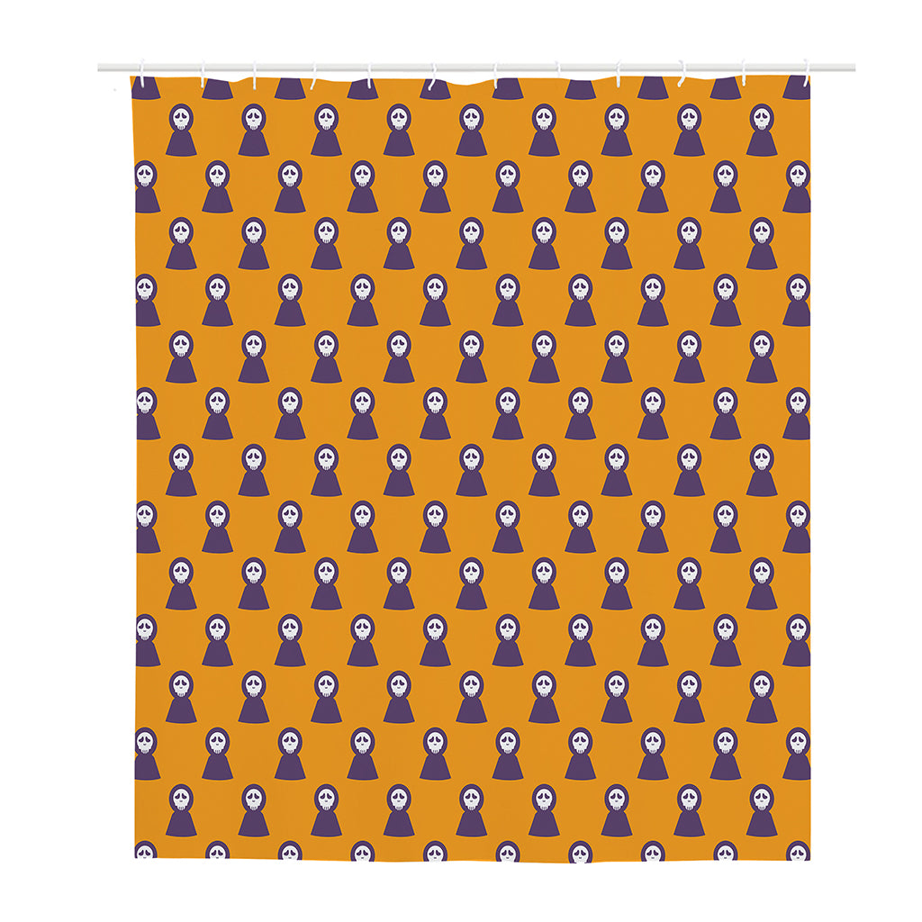 Halloween Grim Reaper Pattern Print Polyester Shower Curtain