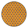 Halloween Grim Reaper Pattern Print Round Floor Mat