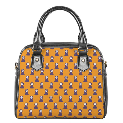 Halloween Grim Reaper Pattern Print Shoulder Handbag