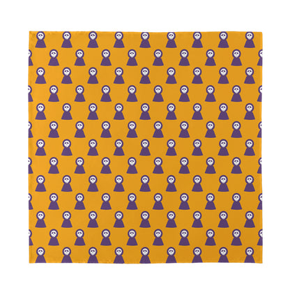 Halloween Grim Reaper Pattern Print Silk Bandana