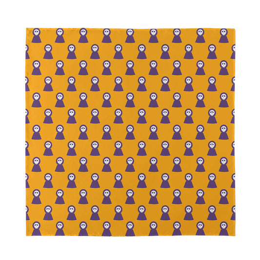 Halloween Grim Reaper Pattern Print Silk Bandana