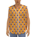 Halloween Grim Reaper Pattern Print Sleeveless Baseball Jersey