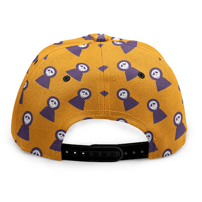 Halloween Grim Reaper Pattern Print Snapback Cap