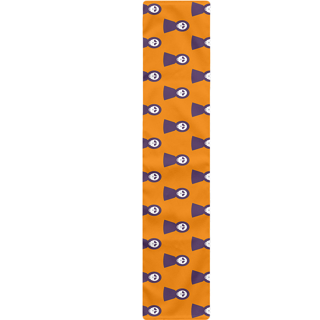 Halloween Grim Reaper Pattern Print Table Runner