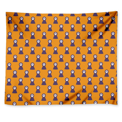 Halloween Grim Reaper Pattern Print Tapestry