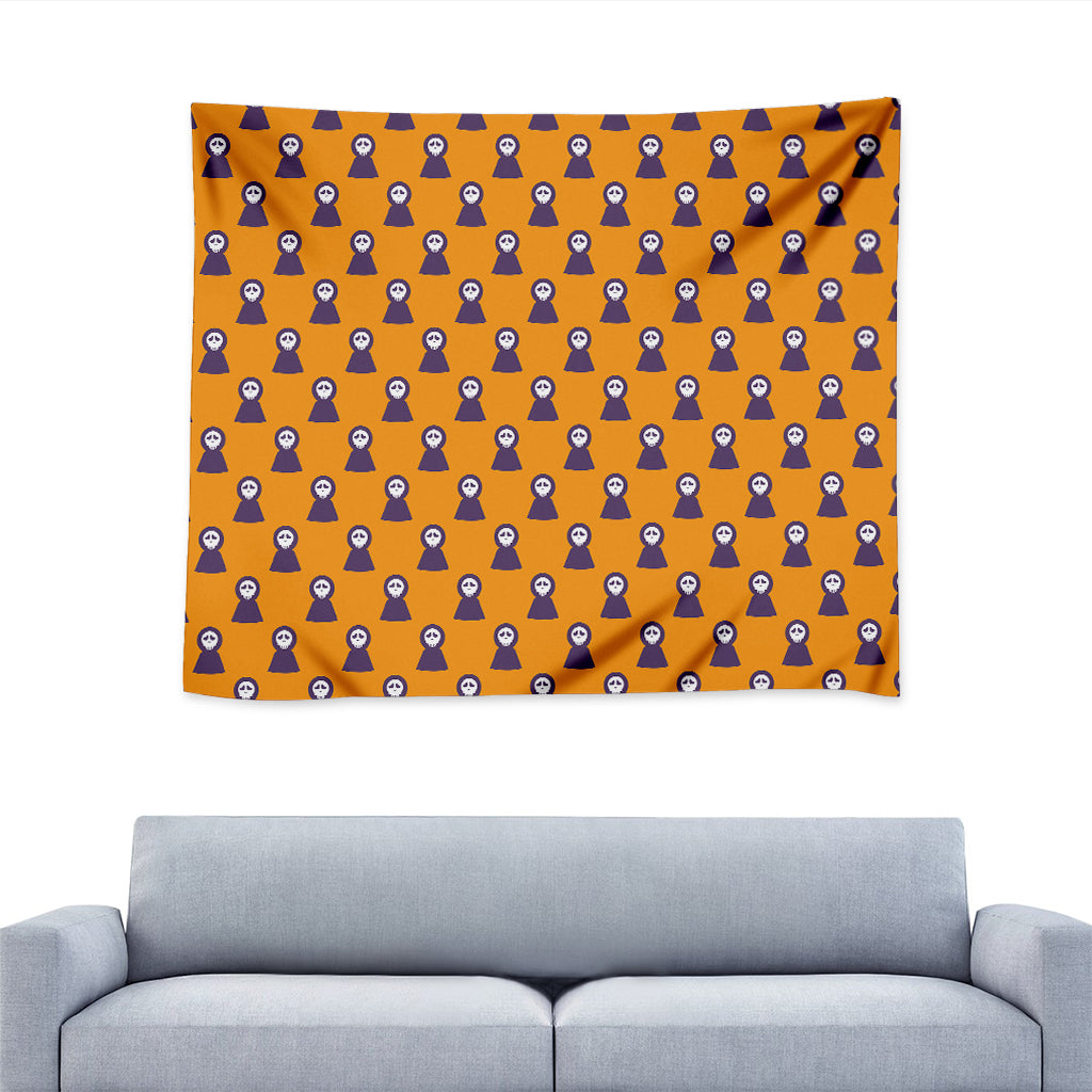 Halloween Grim Reaper Pattern Print Tapestry
