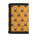 Halloween Grim Reaper Pattern Print Trifold Wallet