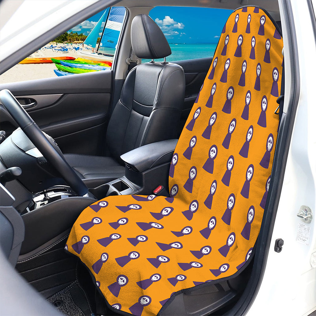 Halloween Grim Reaper Pattern Print Waterproof Car Seat Cover
