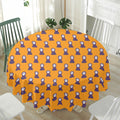 Halloween Grim Reaper Pattern Print Waterproof Round Tablecloth