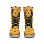 Halloween Grim Reaper Pattern Print Winter Boots