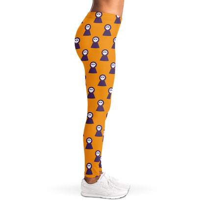 Halloween Grim Reaper Pattern Print Women's Leggings