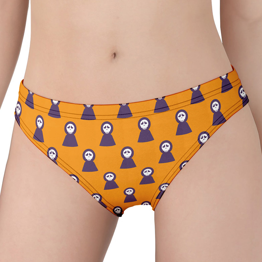 Halloween Grim Reaper Pattern Print Women's Panties