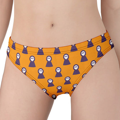 Halloween Grim Reaper Pattern Print Women's Panties