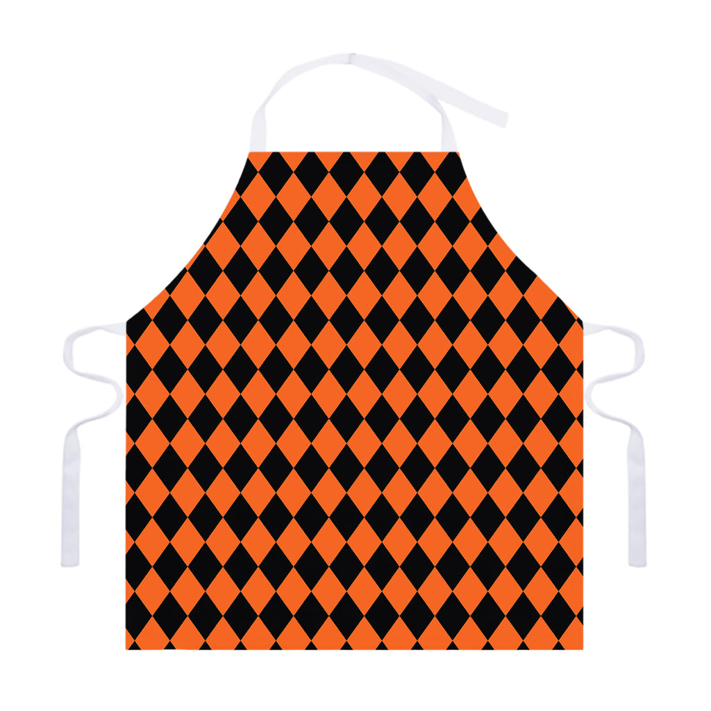 Halloween Harlequin Pattern Print Adjustable Apron