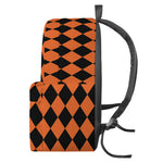 Halloween Harlequin Pattern Print Backpack