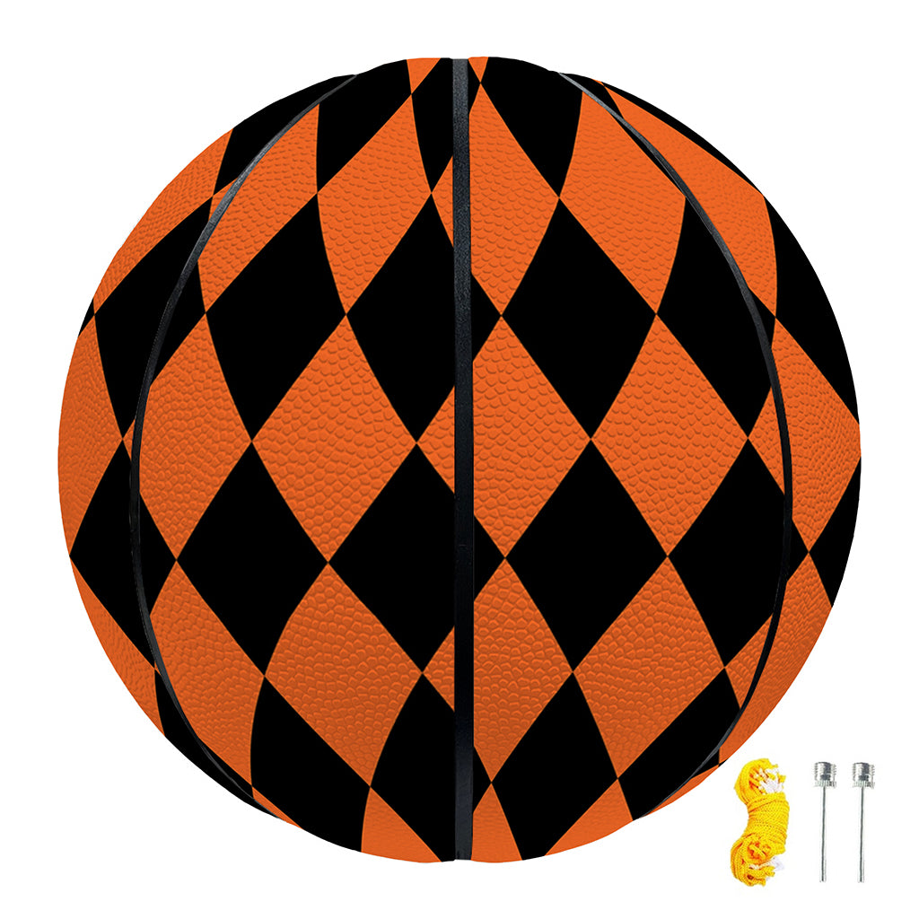 Halloween Harlequin Pattern Print Basketball