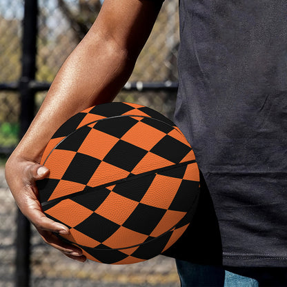 Halloween Harlequin Pattern Print Basketball