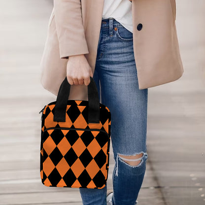 Halloween Harlequin Pattern Print Bible Tote Bag