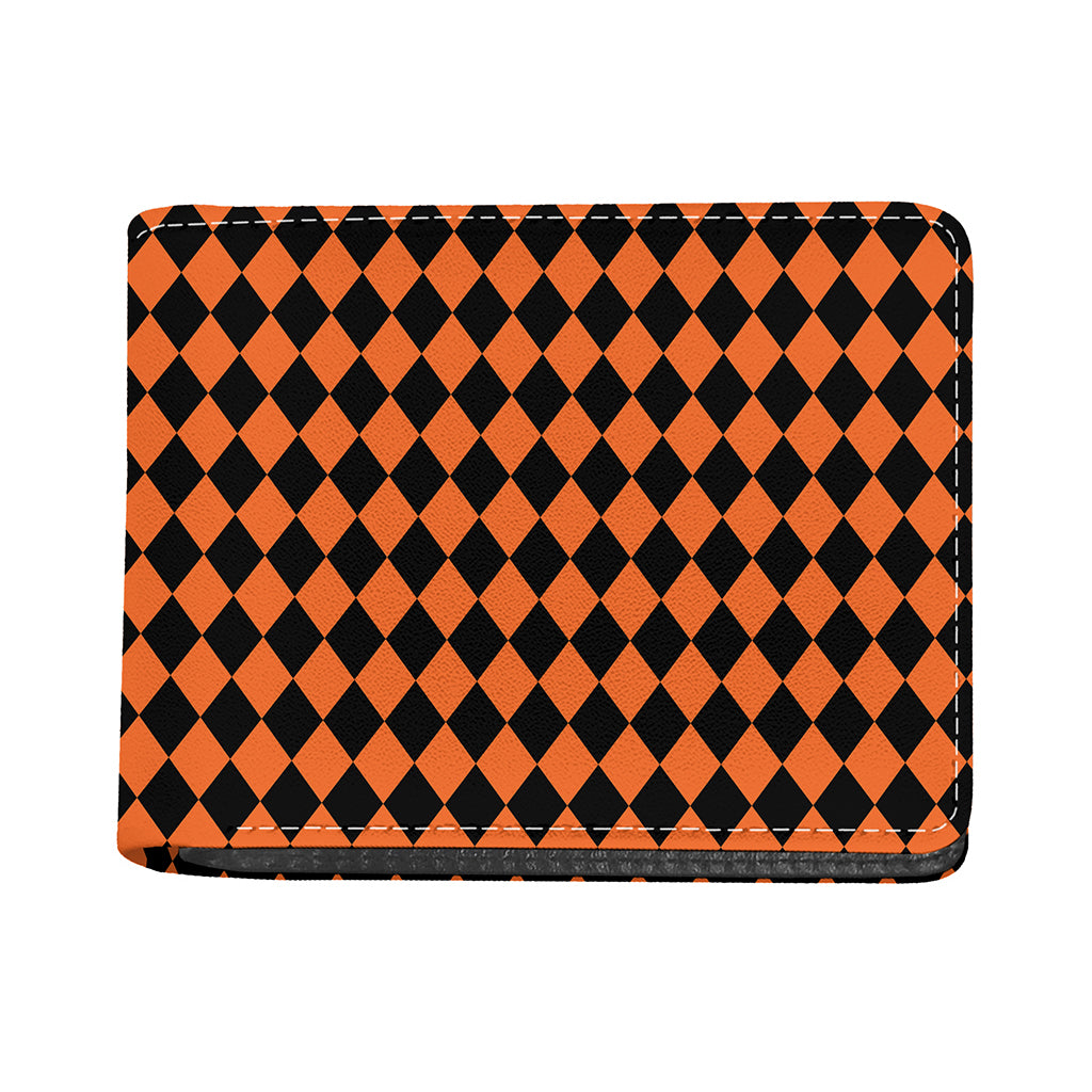 Halloween Harlequin Pattern Print Bifold Wallet