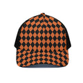 Halloween Harlequin Pattern Print Black Mesh Trucker Hat