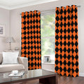 Halloween Harlequin Pattern Print Dimout Grommet Curtains