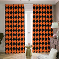 Halloween Harlequin Pattern Print Dimout Pencil Pleat Curtains