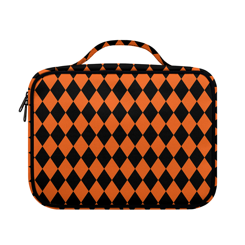 Halloween Harlequin Pattern Print Briefcase Bible Bag