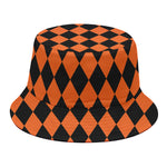 Halloween Harlequin Pattern Print Bucket Hat