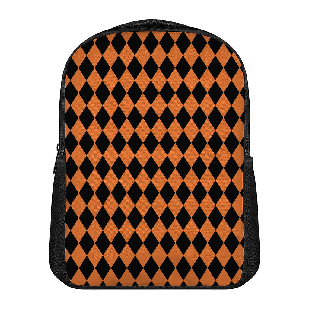 Halloween Harlequin Pattern Print Casual Backpack