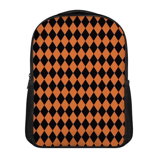 Halloween Harlequin Pattern Print Casual Backpack