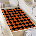 Halloween Harlequin Pattern Print Changing Pad Cover