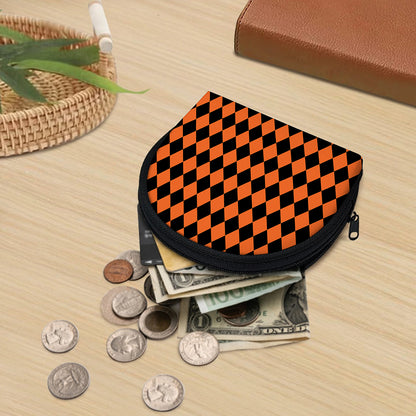 Halloween Harlequin Pattern Print Coin Purse