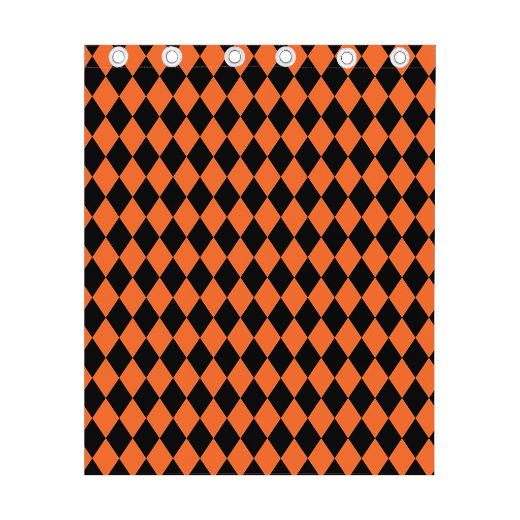 Halloween Harlequin Pattern Print Curtain