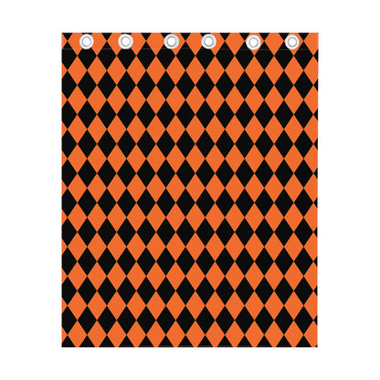 Halloween Harlequin Pattern Print Curtain