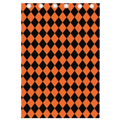 Halloween Harlequin Pattern Print Curtain
