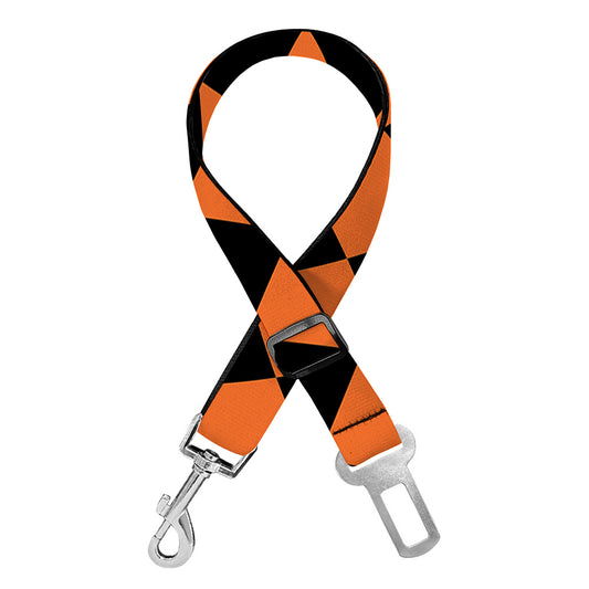 Halloween Harlequin Pattern Print Dog Seat Belt