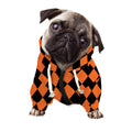 Halloween Harlequin Pattern Print Dog Zip Up Hoodie