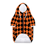 Halloween Harlequin Pattern Print Dog Zip Up Hoodie